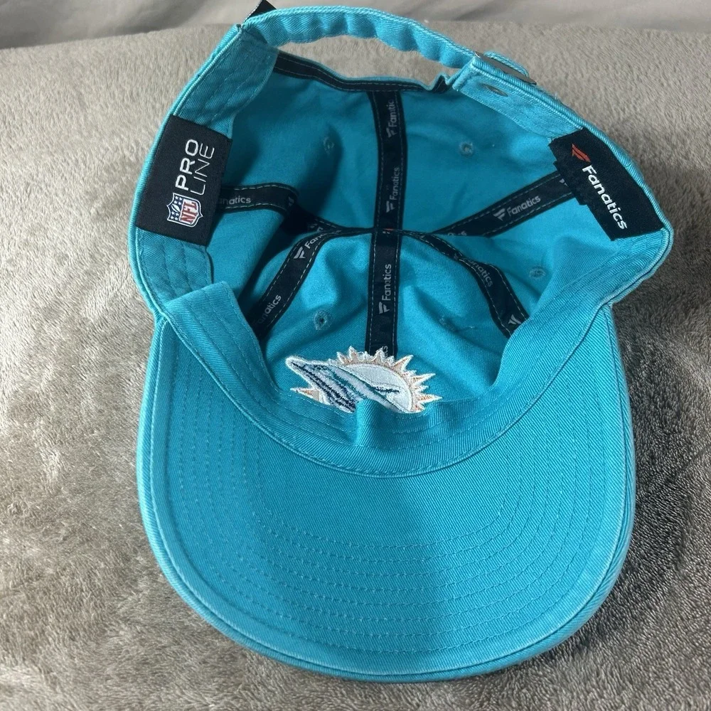 Miami Dolphins Hat Fanatics Adult Snapback Aqua Blue Football Cap NFL Pro Line